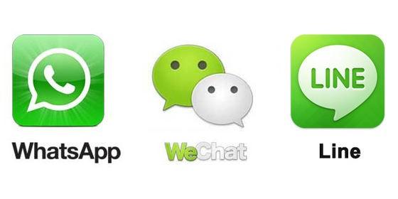 中日美大PK：Line、WhatsApp、WeChat谁更厉害？